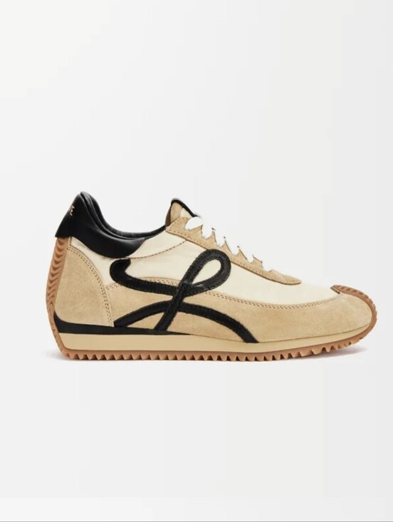 Loewe Other - $890 LOEWE Flow Runner 2.0 Suede Nylon Sneakers Beige EU 45 US 12 BNIB